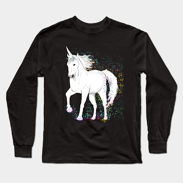 Unicorn Long Sleeve T-Shirt by pastelwhale